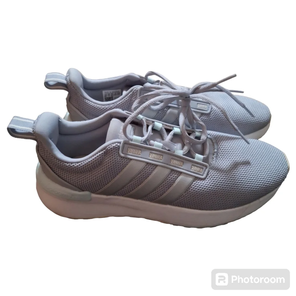 Adidas Womens Racer TR21 Running Shoes Sneakers Gray Silver Sz 8.5 Cloud Foam
